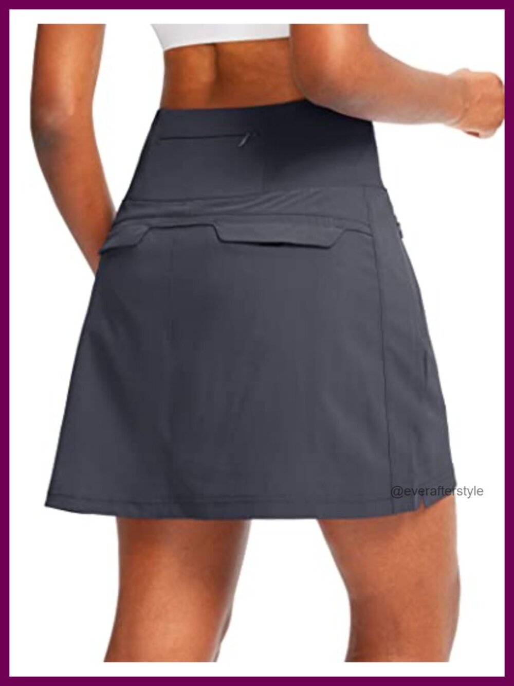 High Waisted Athletic Skort with 5 Pockets Lightweight Golf Tennis Skirt